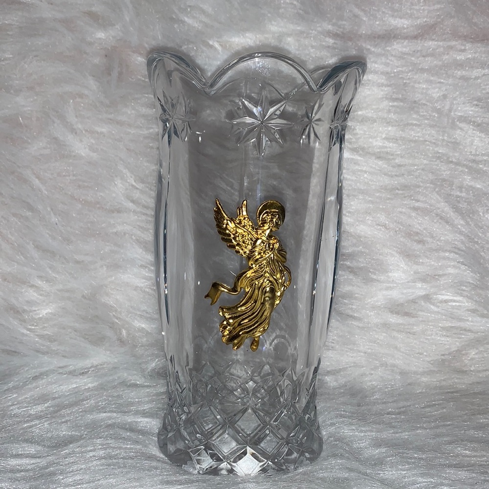 SOLD Vintage Crystal Teleflora Angel Hurricane